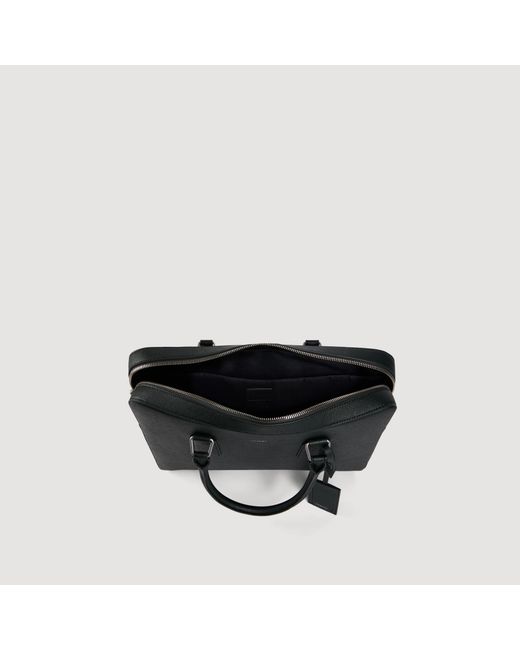 Sandro Black Large Synthetic Leather Briefcase for men
