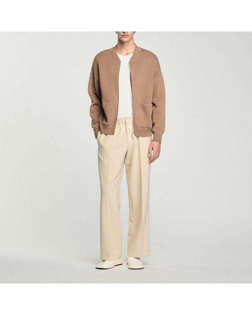 Sandro Natural Knit Jacket for men