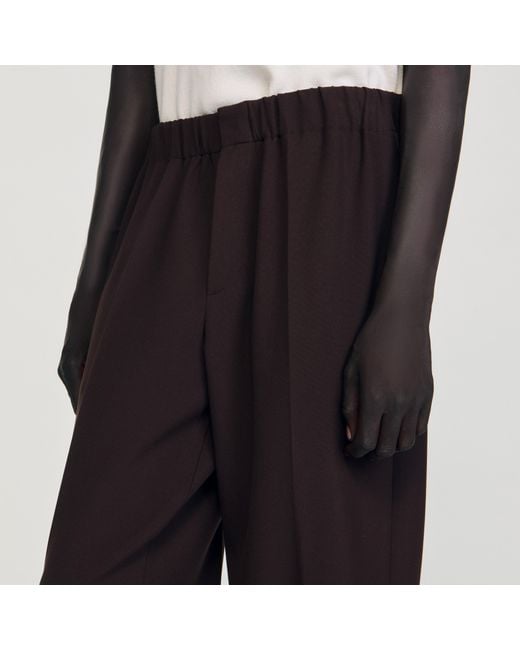 Sandro White Wide-Leg Trousers for men