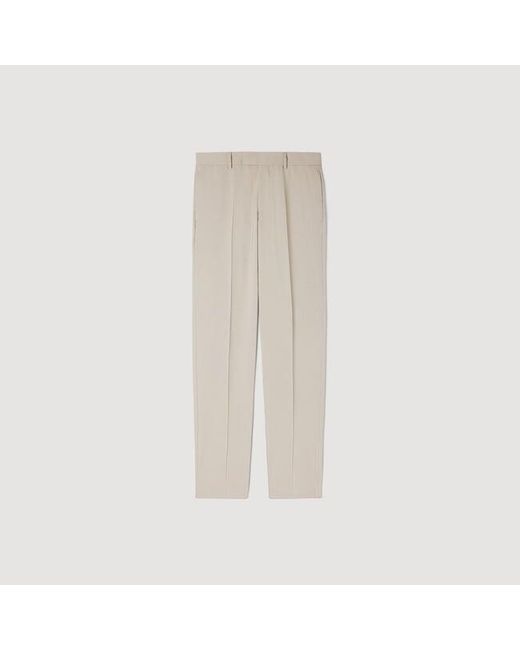 Sandro White Wool Suit Trousers for men