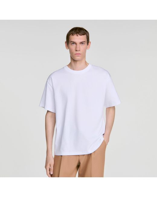 Sandro White Oversized T-Shirt for men