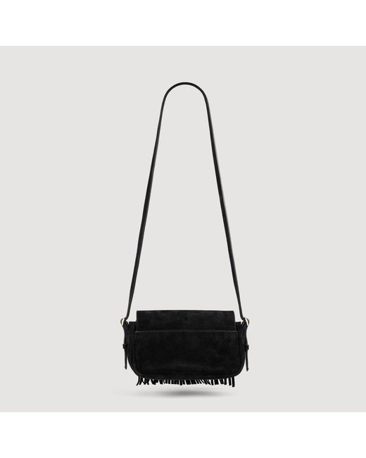 Sandro Black Mini Mambo Suede Bag