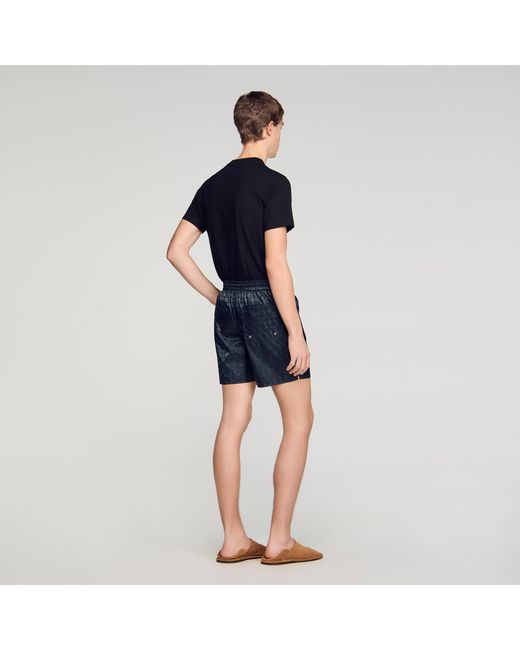 Sandro Blue Square Cross Swim Shorts for men