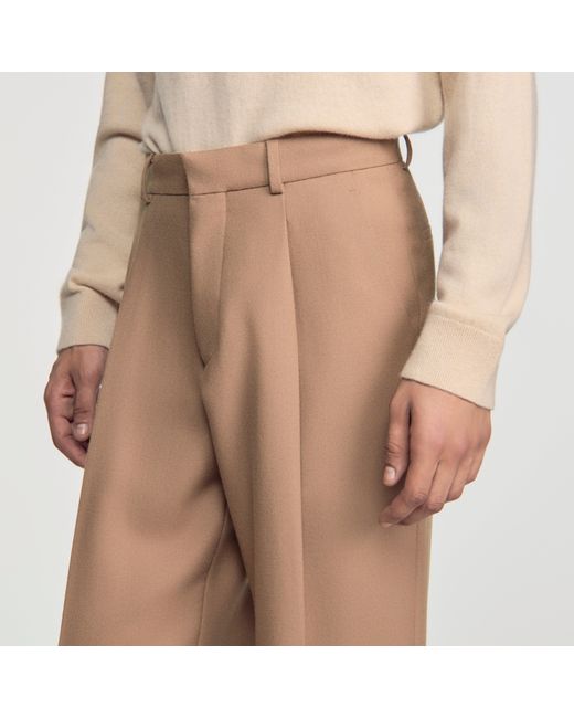 Sandro Natural Wool Suit Trousers for men
