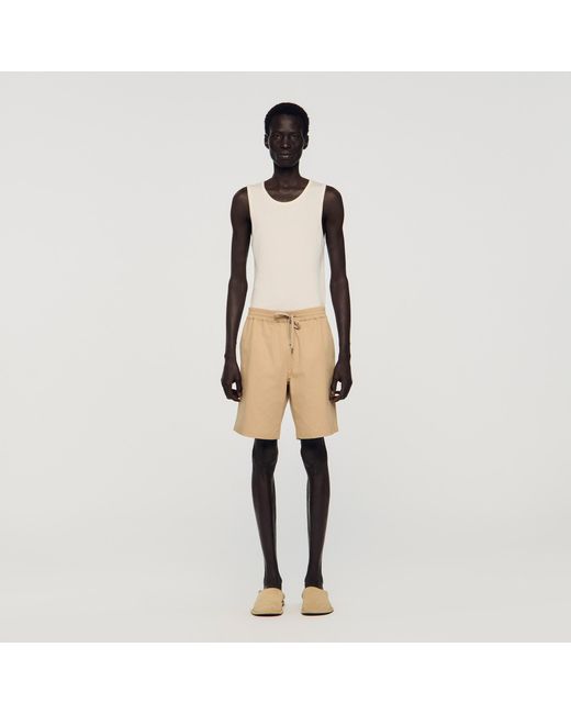 Sandro Natural Cotton Shorts for men
