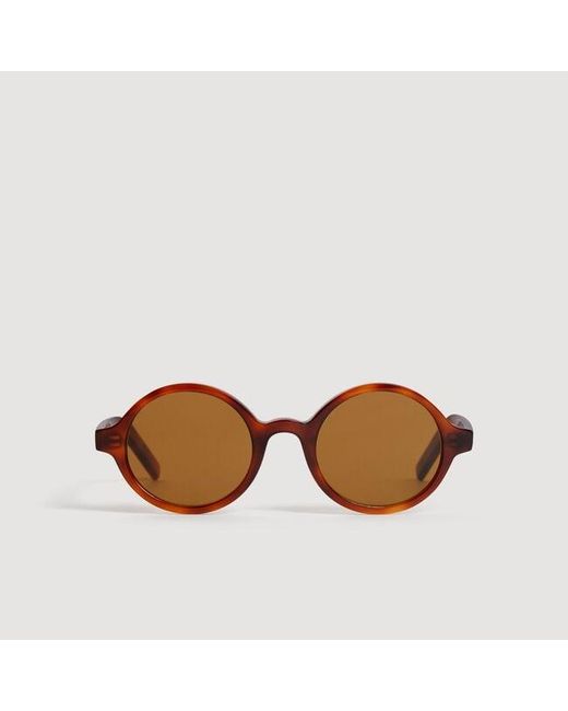 Sandro Brown Oval Sunglasses for men