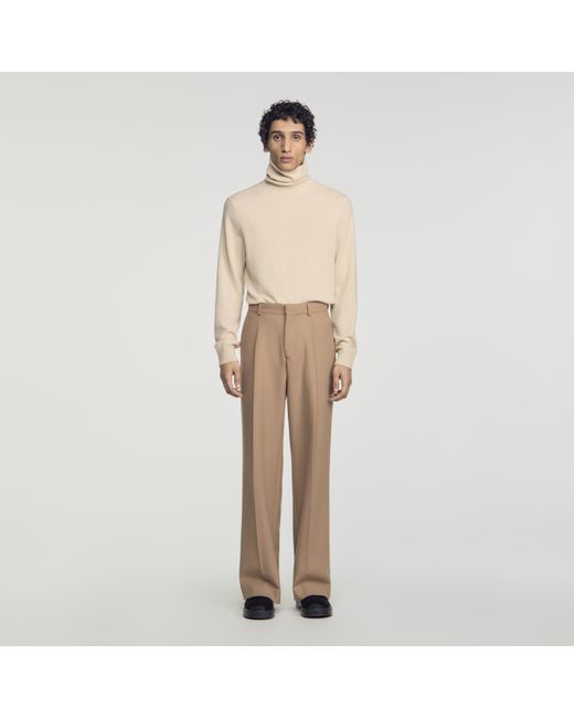 Sandro Natural Wool Suit Trousers for men