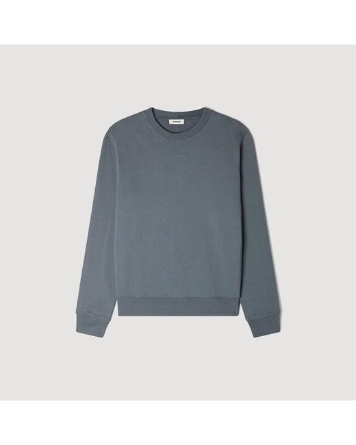 Sandro Blue Logo Sweatshirt for men