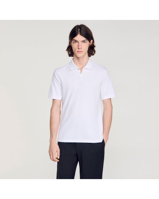 Sandro Blue Logo Polo Shirt for men