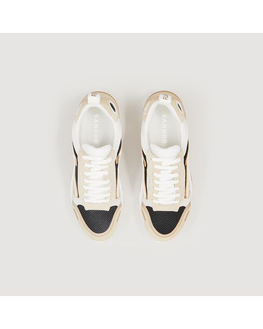 Sandro Metallic Flame Trainers