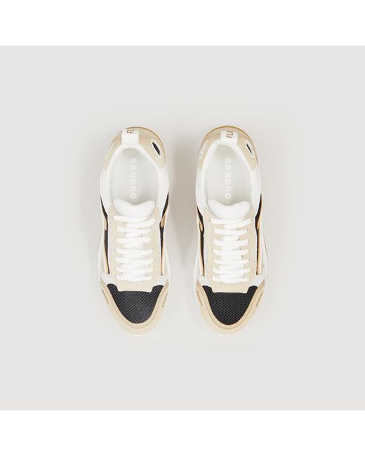 Sandro Metallic Flame Trainers