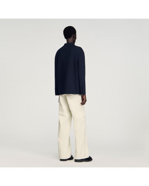 Sandro Blue Knit Jacket for men