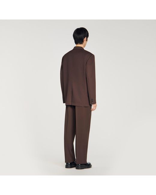 Sandro Multicolor Oversized Wool Jacket for men
