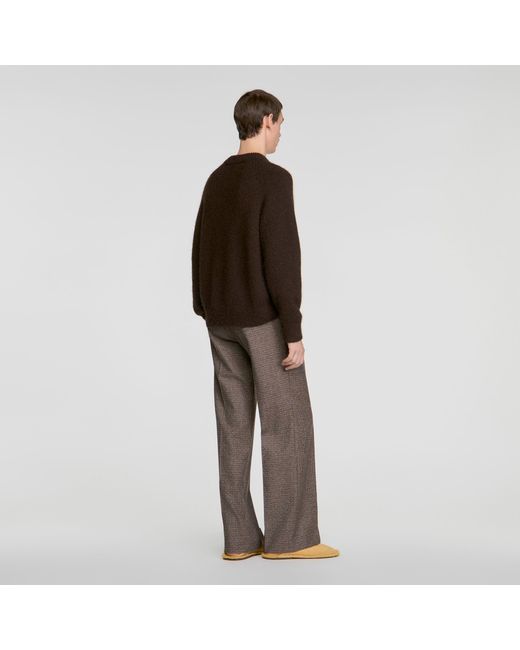Sandro Brown Zip-Up Bomber Cardigan for men