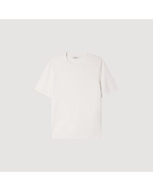 Sandro Blue Knitted T-Shirt for men