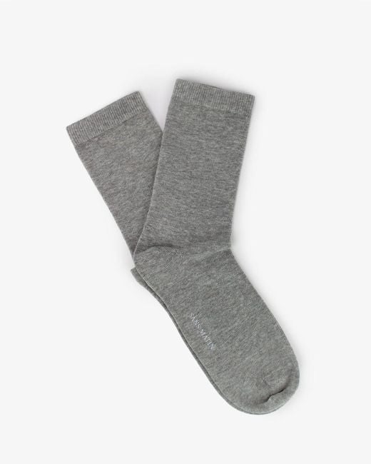 Sans Matin Gray Organic Cotton Socks For for men