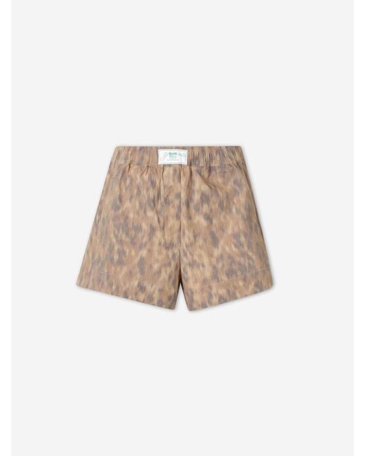 Ganni Natural Straight Shorts