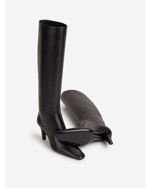 Saint Laurent Black Jil Pointed Leather Boots