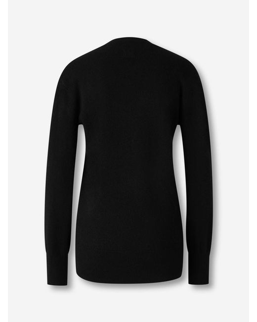 Totême Black V-Neck Sweater