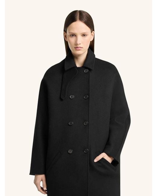 Courreges Black Oversized Long Coat