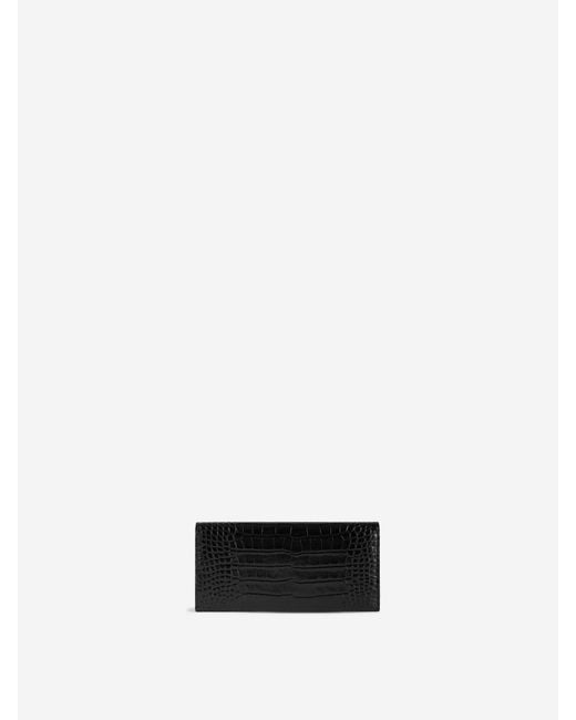 Totême  White T-Lock Crocodile Wallet