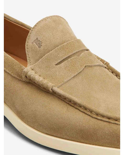 Tod's Natural Suede Loafers for men