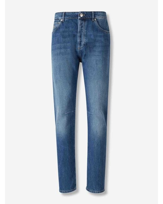 Jeans Droits Leisure Brunello Cucinelli pour homme en coloris Blue