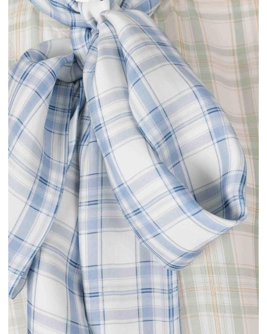 Acne Blue Blouse With Bow