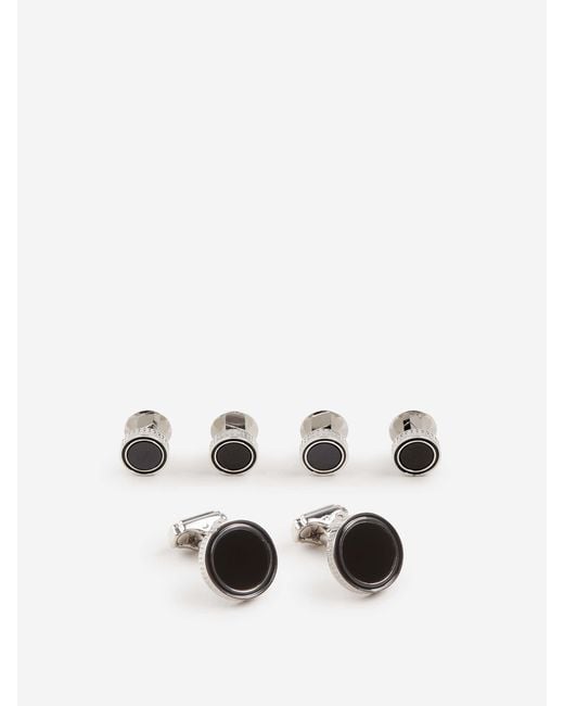 Tateossian White Oval Cufflinks for men