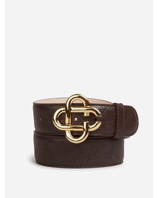 Casablanca Brown Monogram Leather Belt for men