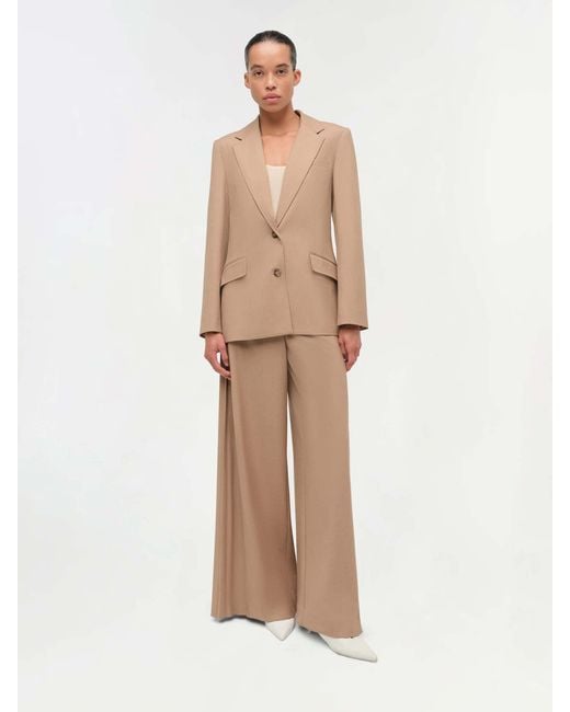 Jonathan Simkhai Natural Pleated Blazer Moren