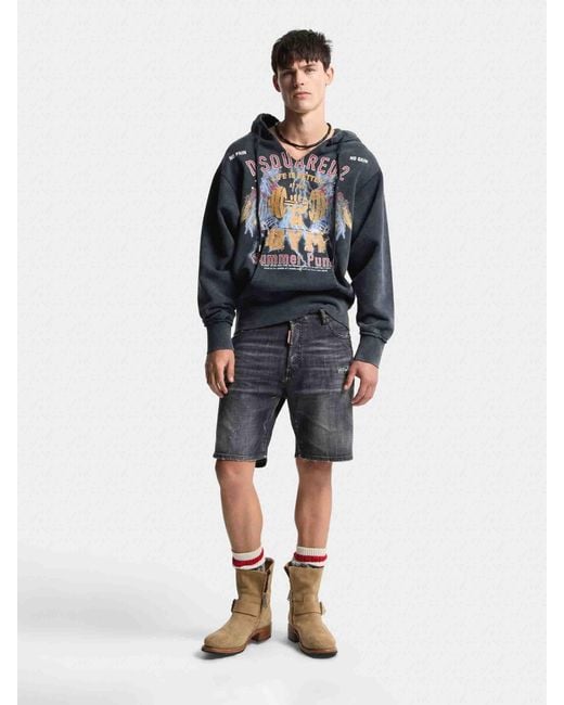 Bermudas Denim Rectas DSquared² de hombre de color Blue