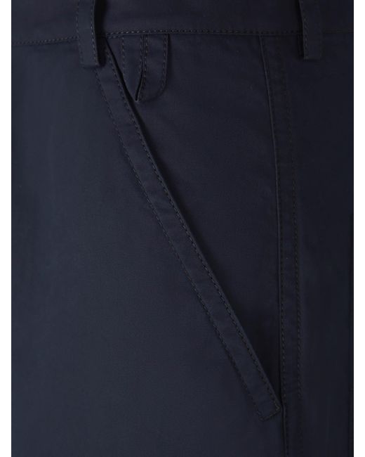 Bottega Veneta Blue Cotton Cargo Trousers for men