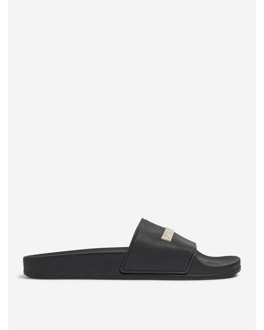 Balenciaga White Pool Slide Flip Flops for men