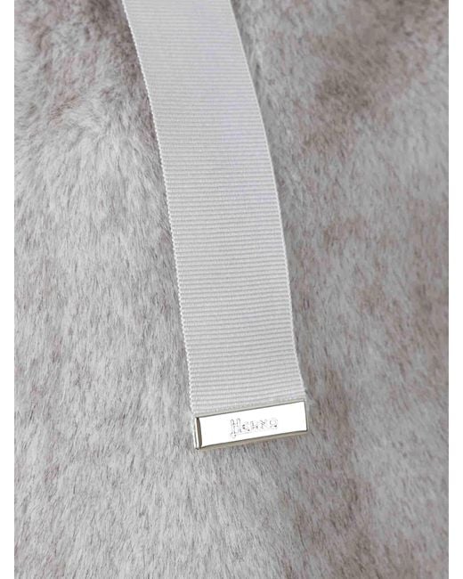 Herno Gray Short Coat Fur