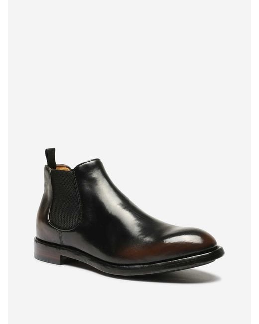 Officine Creative Black Chelsea Temple Boots for men