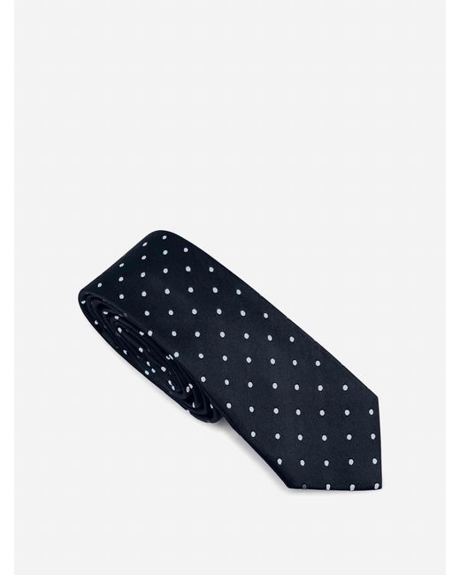 Tom Ford Blue Silk Polka Dot Tie for men