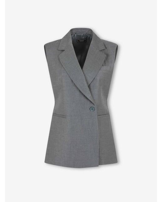 Peserico Gray Straight Vest