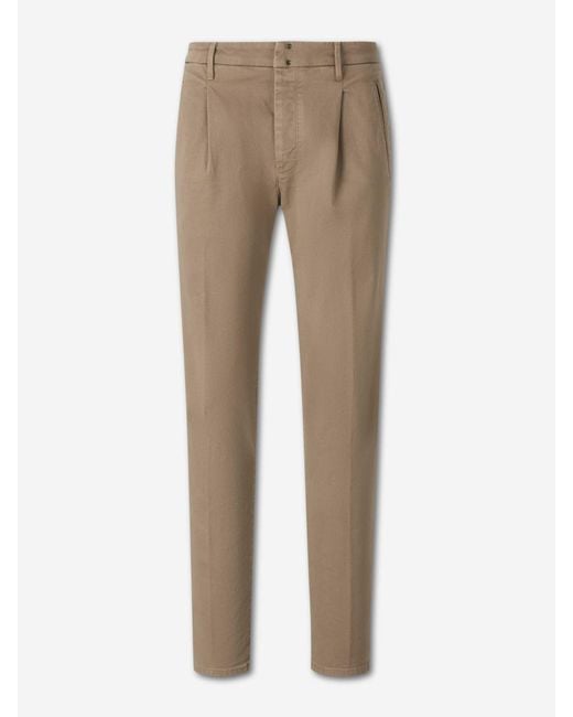 Incotex Natural Straight Twill Trousers for men