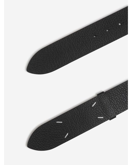 Maison Margiela Black Four Stitches Belt for men