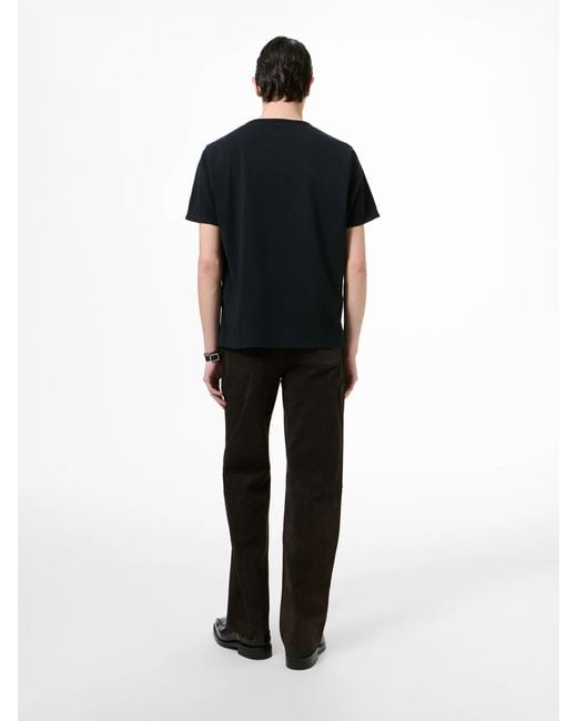 Our Legacy Black Round Neck T-Shirt for men