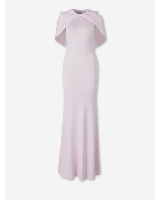 Roland Mouret Pink Maxi Knit Dress