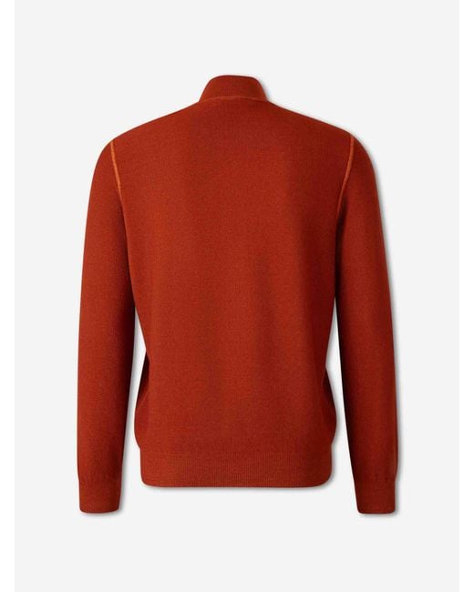 Santa Eulalia Red High Neck Cardigan for men