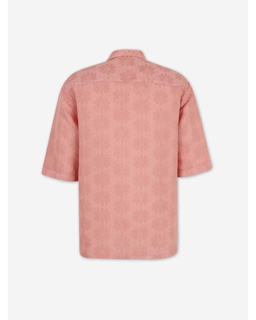 Vincenzo Di Ruggiero Pink Linen Casual Shirt for men
