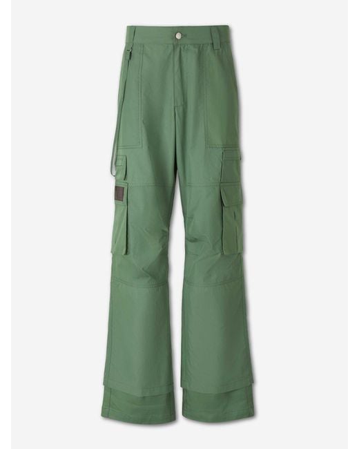Carrera Green Wide Leg Pants Cargo for men
