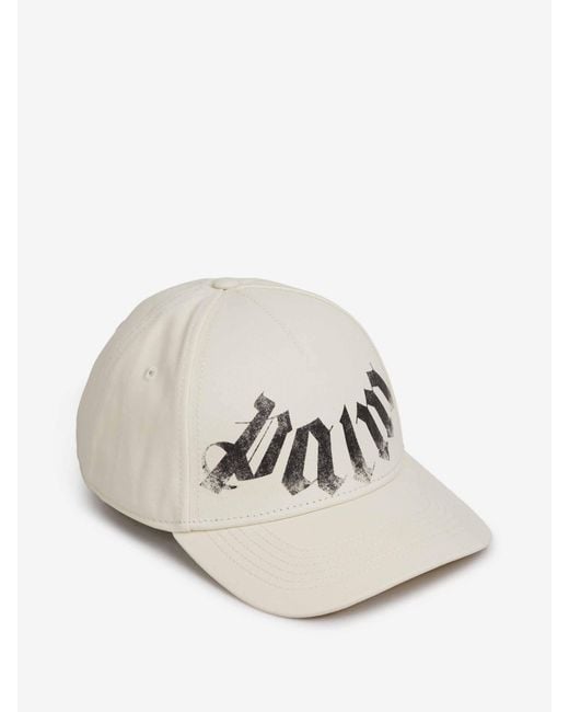 Palm Angels Natural Cotton Cap With Logo for men