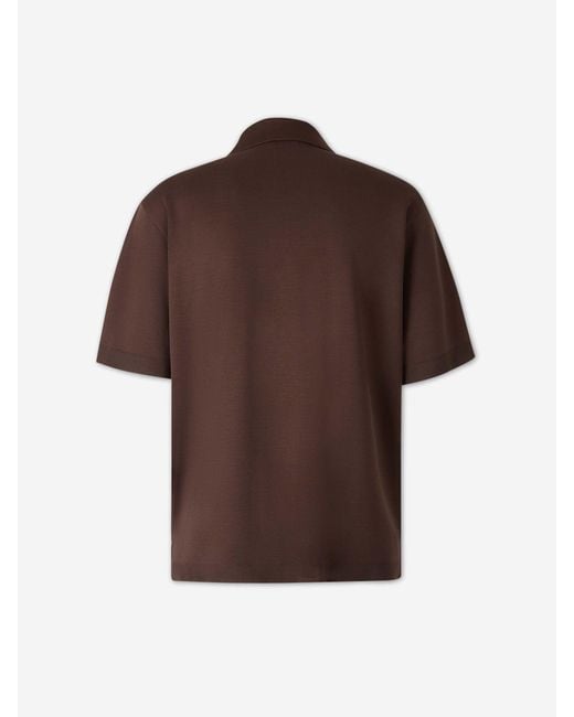 Herno Brown Knit Shirt for men