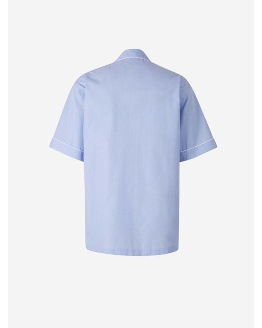 Santa Eulalia Blue Cotton Pajama Set for men