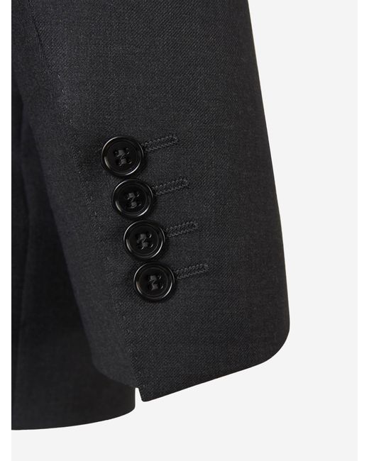 Canali Black Wool Suit for men