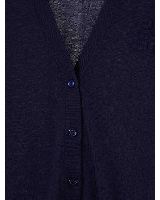 Cárdigan Cachemira Seda Givenchy de color Blue